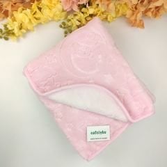 Pembe Peluş Battaniye  100*120 cm
