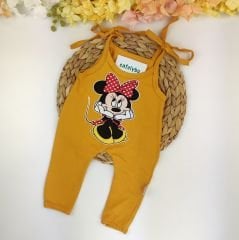 Minnie Ayarlanabilir İp Askılı %100 Pamuklu Tulum