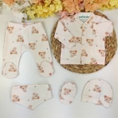 Koala %100 Organik  Pamuk 5 Parça Hastane Çıkışı