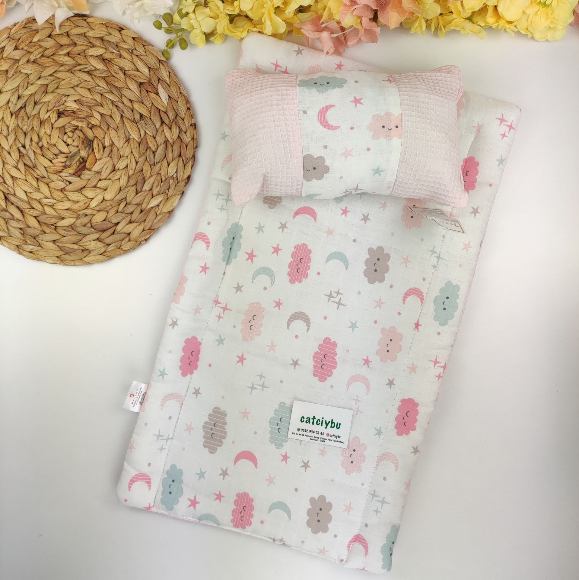 Çift Taraflı Alt Açma - %100 Pamuk - 70*40 cm