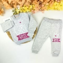 Girl Boss Polarlı %80 Pamuk %20 Polyester Takım