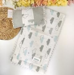 Çift Taraflı %100 Pamuklu Ponponlu Alt Açma 70*40 cm
