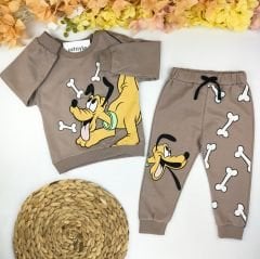 Pluto Pup Baskılı %100 Pamuklu Takım