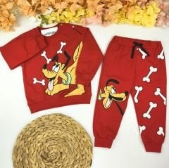 Pluto Pup Baskılı %100 Pamuklu Takım