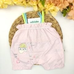 Pembe Piyano Güneş Baskılı Tulum - %100 Pamuk