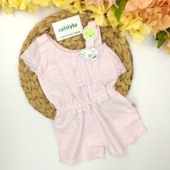 Pembe Güneş Bulut Tulum - %100 Pamuk