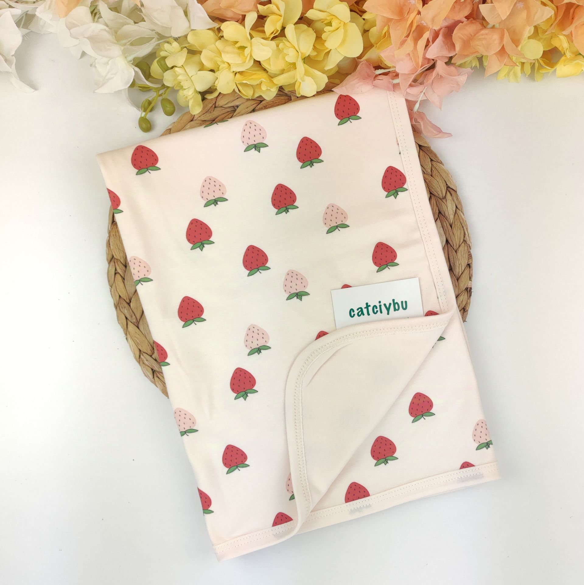 Çift Katlı %100 Organik Pamuk 80*85 cm Penye Battaniye