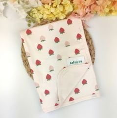 Çift Katlı %100 Organik Pamuk 80*85 cm Penye Battaniye