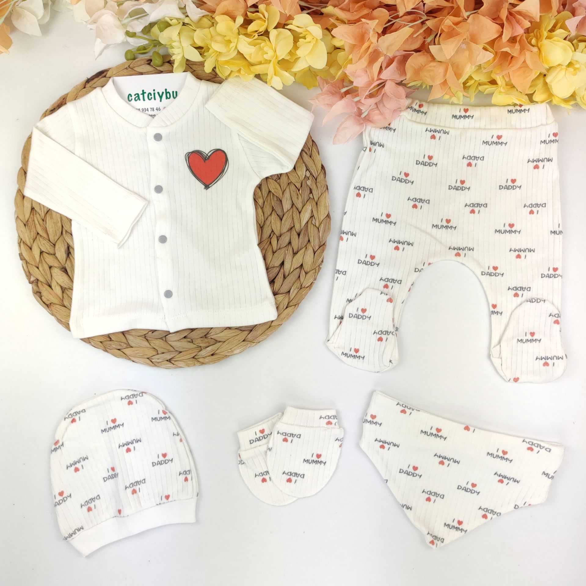 I Mummy Daddy %100 Pamuklu 5 Parça Hastane Çıkışı