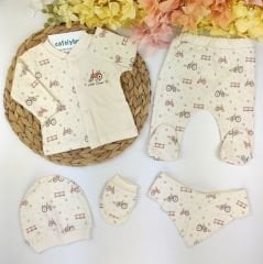 Little Farmer Traktör %100 Organik Pamuklu 5 Parça Hastane Çıkışı