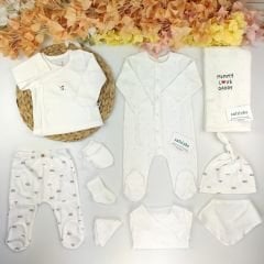 I Love Mummy Daddy %100 Organik Pamuk 10 Parça Hastane Çıkışı