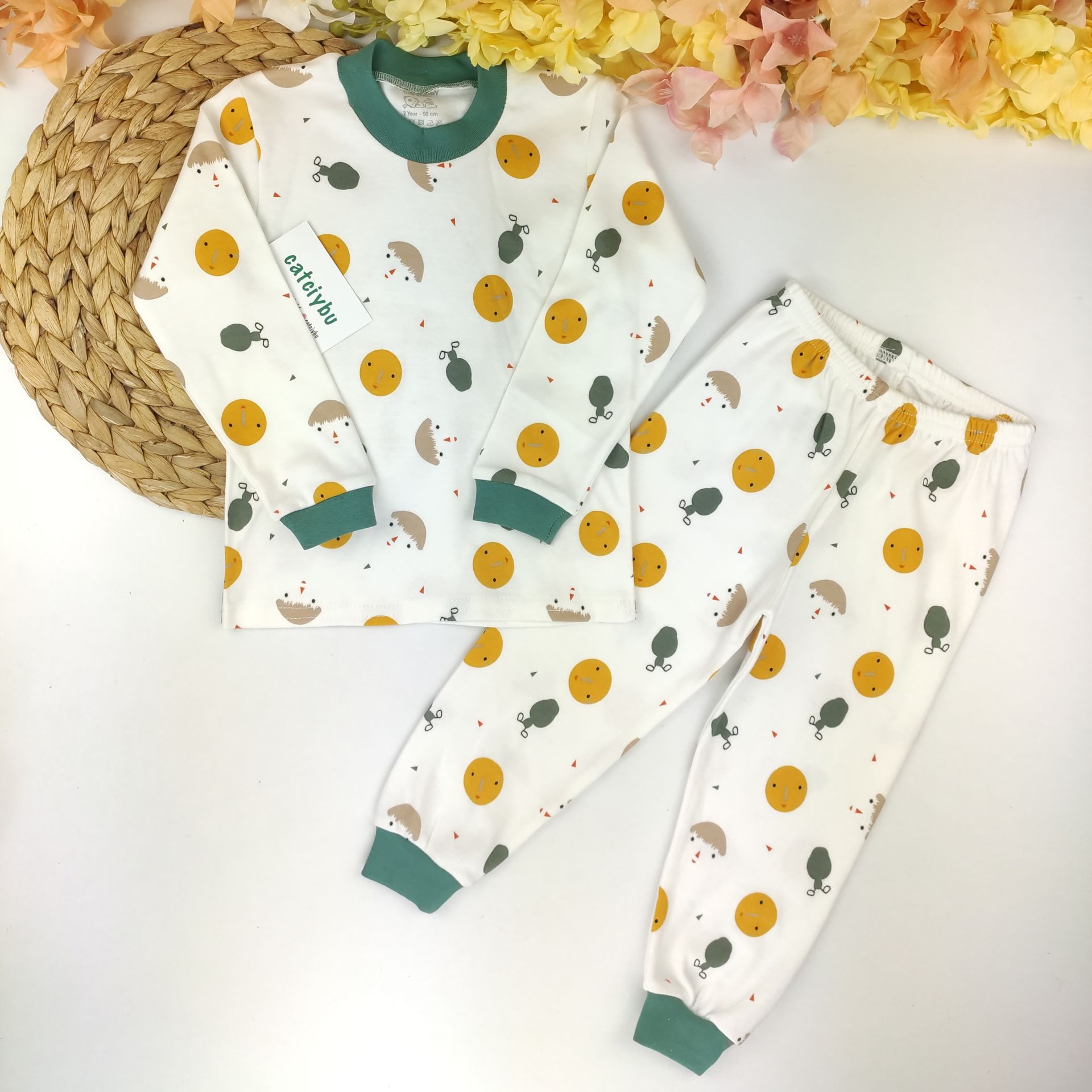 Gülen Surat %100 Pamuklu Pijama Takım