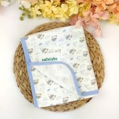 Ayıcıklı Tek Katlı 80*95 cm %100 Pamuklu Kapitone Penye Battaniye