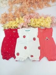 Red Love Kız Bebek Yazlık 3lü Müslin Şort Tulum 0-3/3-6 Ay