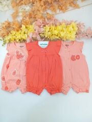 Fig Summer Kız Bebek Yazlık 3lü Şort Tulum 0-3/3-6 Ay