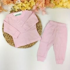 Yakadan Çıtçıtlı Hava Aldıran Kumaş %100 Pamuklu Takım