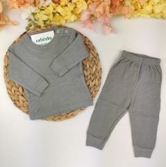 Yakadan Çıtçıtlı Hava Aldıran Kumaş %100 Pamuklu Takım