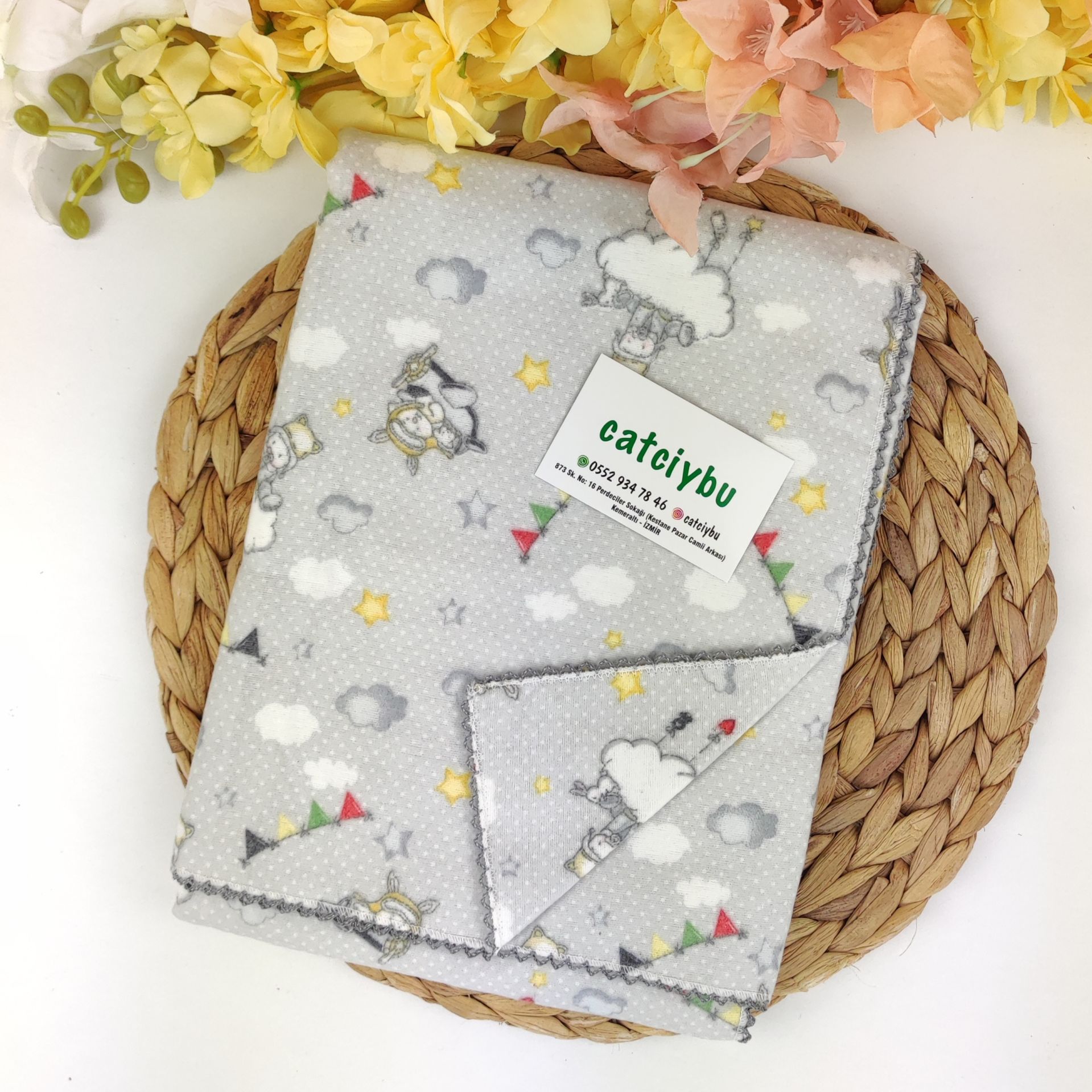 Çift Katlı 82*88 cm %100 Pamuk Pazen Battaniye